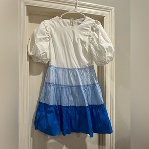 English Factory white and blue dress